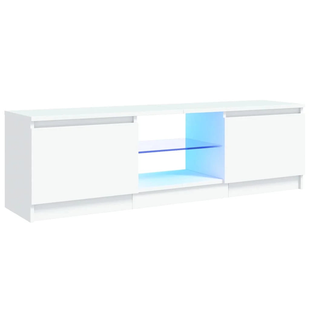 Mobile TV multimediale scaffale TV credenza mobile TV sala da pranzo soggiorno camera da letto con luci LED 120 x 30 x 35,5 cm bianco 02_0026510