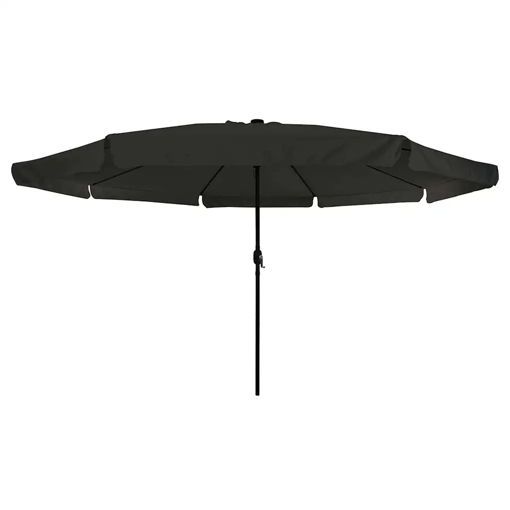 Ombrello da giardino-Ombrellone da spiaggia Nero 395 x 395 x 245 cm Poliestere