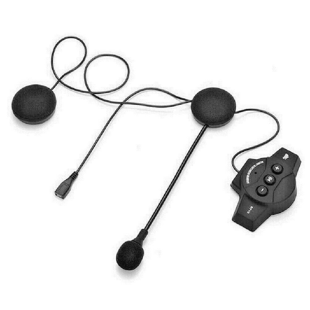 Trade Shop - Cuffie Auricolari Bluetooth Per Interno Casco Da Motocicletta Moto Con Microfono -