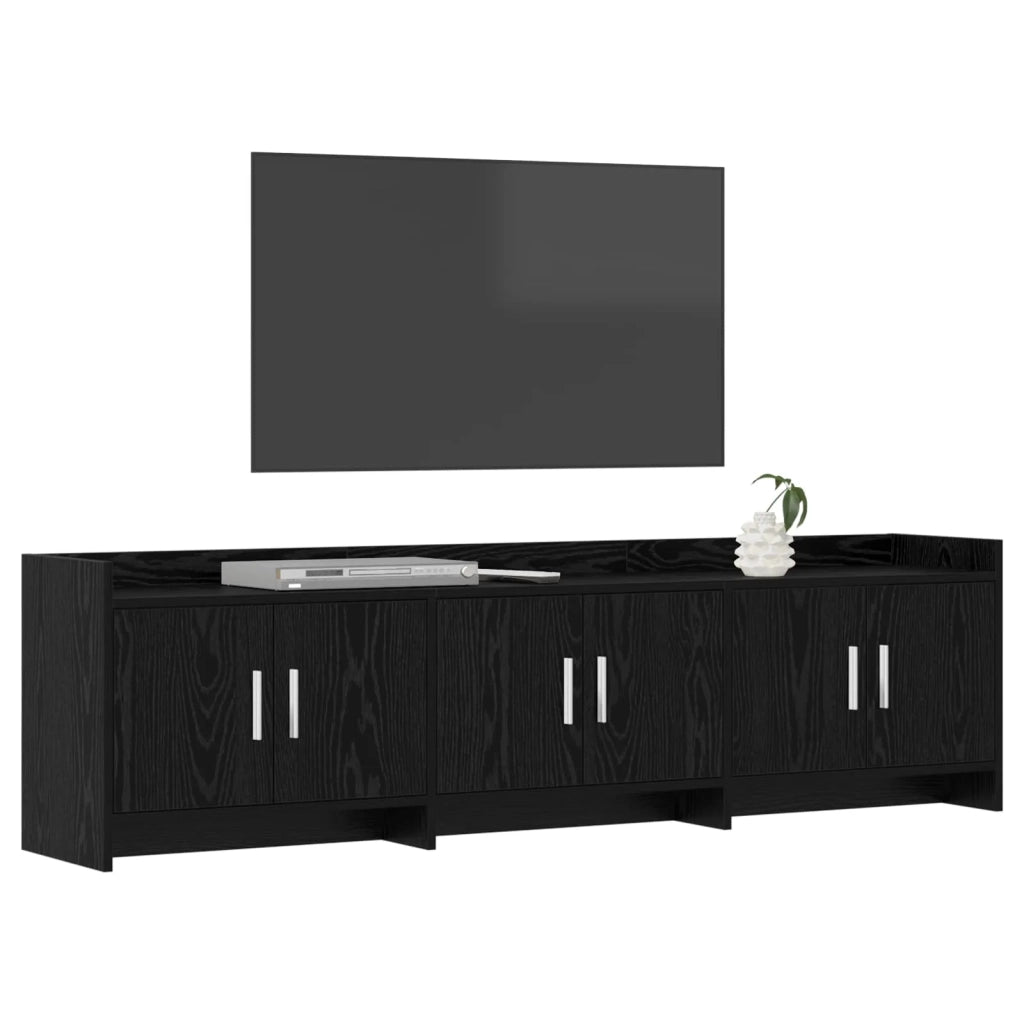 Mobile TV 168 x 33 x 47 cm Rovere Nero Legno ingegnerizzato 8011204