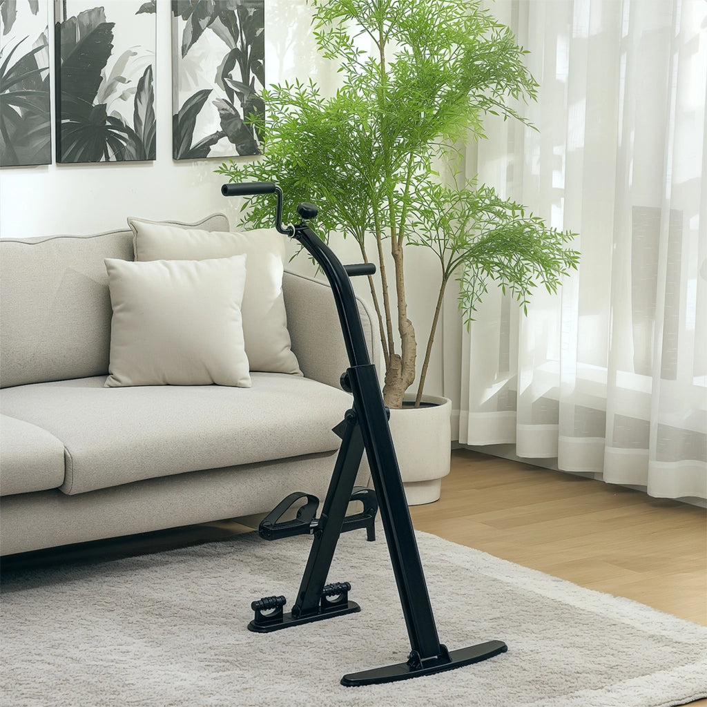 Cyclette Pieghevole per Riabilitazione ¨C Zephmum ¨C Schermo LCD, Manubrio Regolabile, Nero