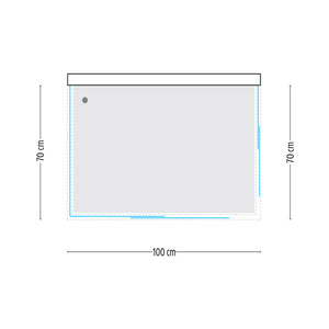 Ogomondo box cabina doccia corner 3 lati cristallo temprato trasparente 70x100x70 + piatto doccia acrilico