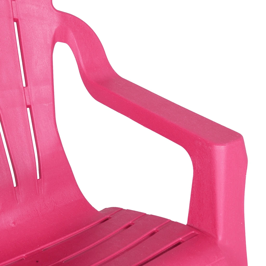 Sedie Giardino 2 pz | Sedie da Esterno Bambini Rosa 37x34x44cm PP Aspetto in Legno
