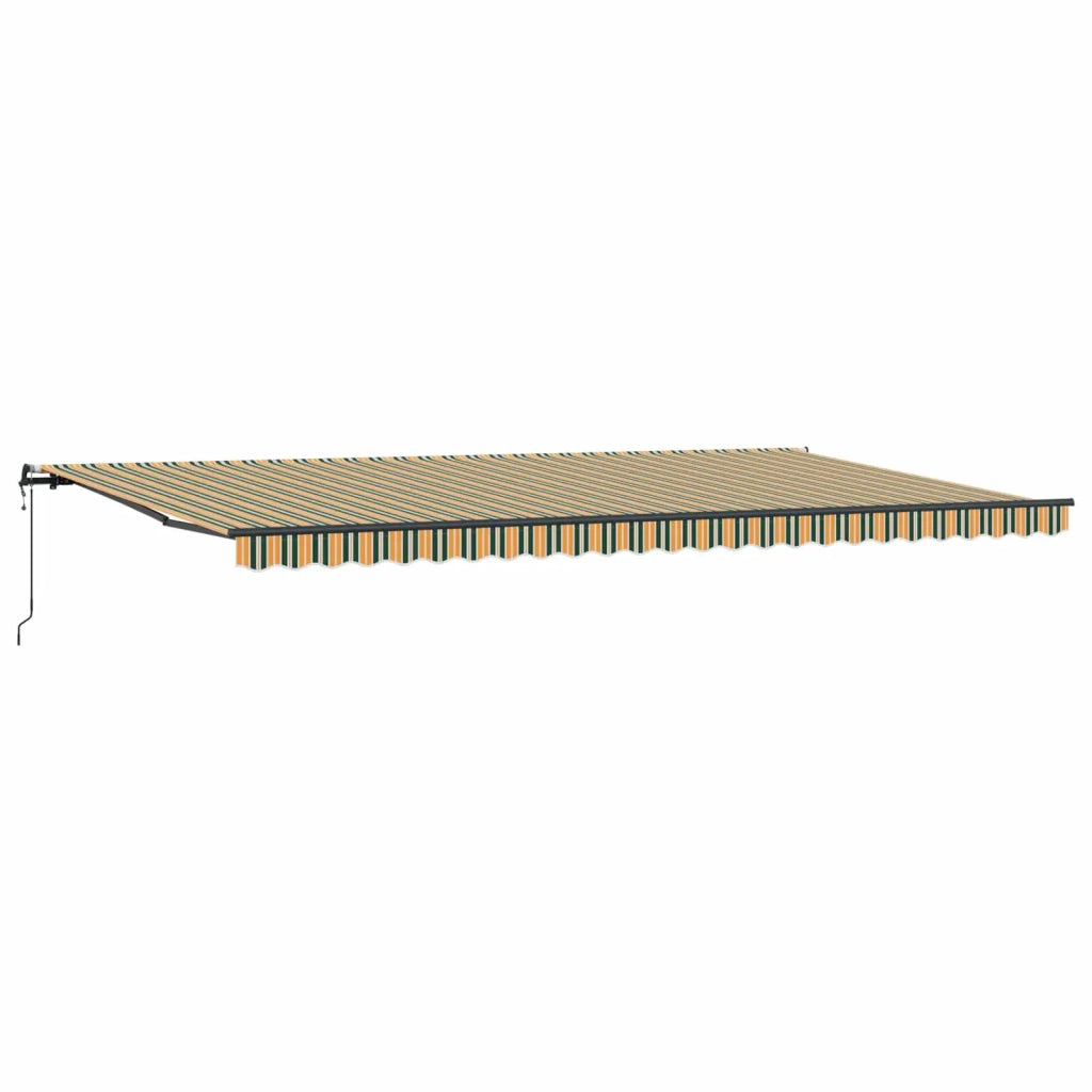 Tenda Retrattile Verde e giallo 600 × 300 cm 3331691