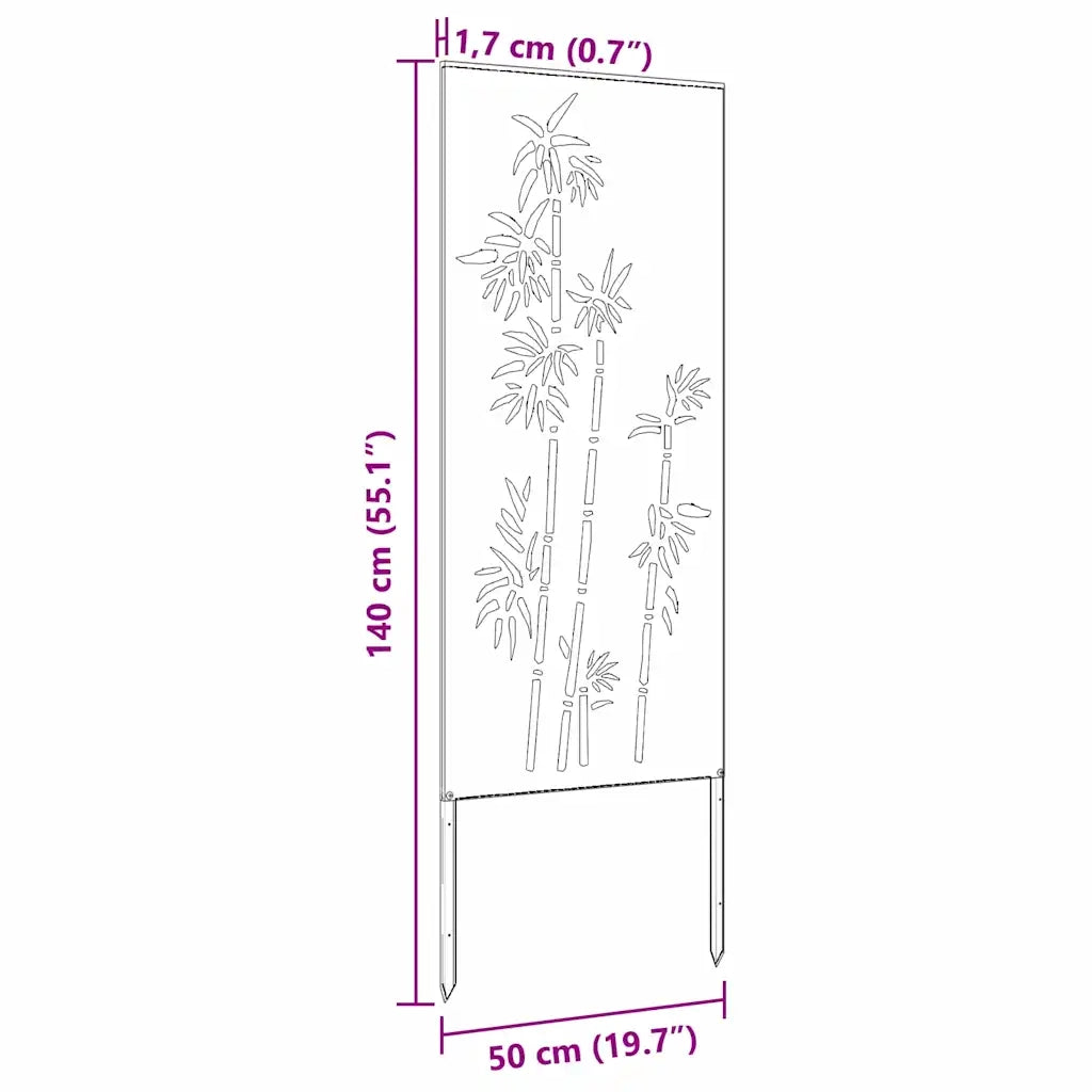 vidaXL Schermo per privacy in giardino Floreale Bianco 50 x 140 cm
