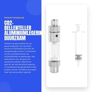 Regolatore di CO2 in Alluminio Leggero - Vaso Non Ritardante - Sostenibile - Vetro Translucido - Installazione Facile