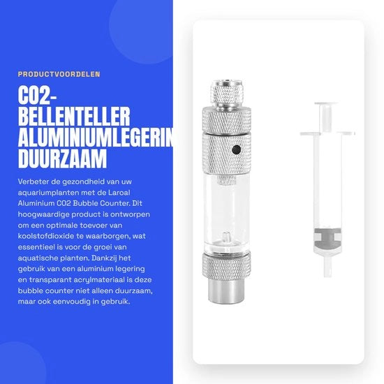 Regolatore di CO2 in Alluminio Leggero - Vaso Non Ritardante - Sostenibile - Vetro Translucido - Installazione Facile
