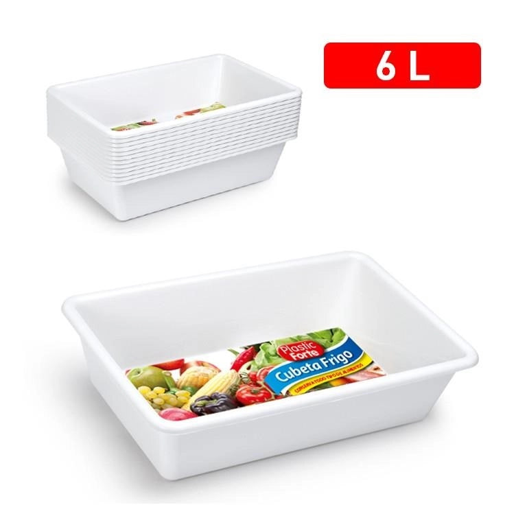 1 Pezzo Vaschetta Frigo Multiuso 39 x 25 x 10 cm 6 Litri