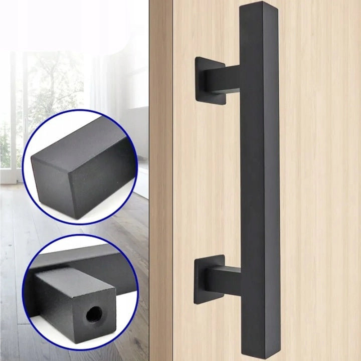 Maniglia per porte scorrevoli, nera, maniglia retro loft premium