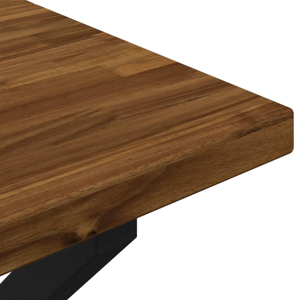 90 x 55 x 75 cm Legno di Acacia Massello Naturale e Caffè 938762