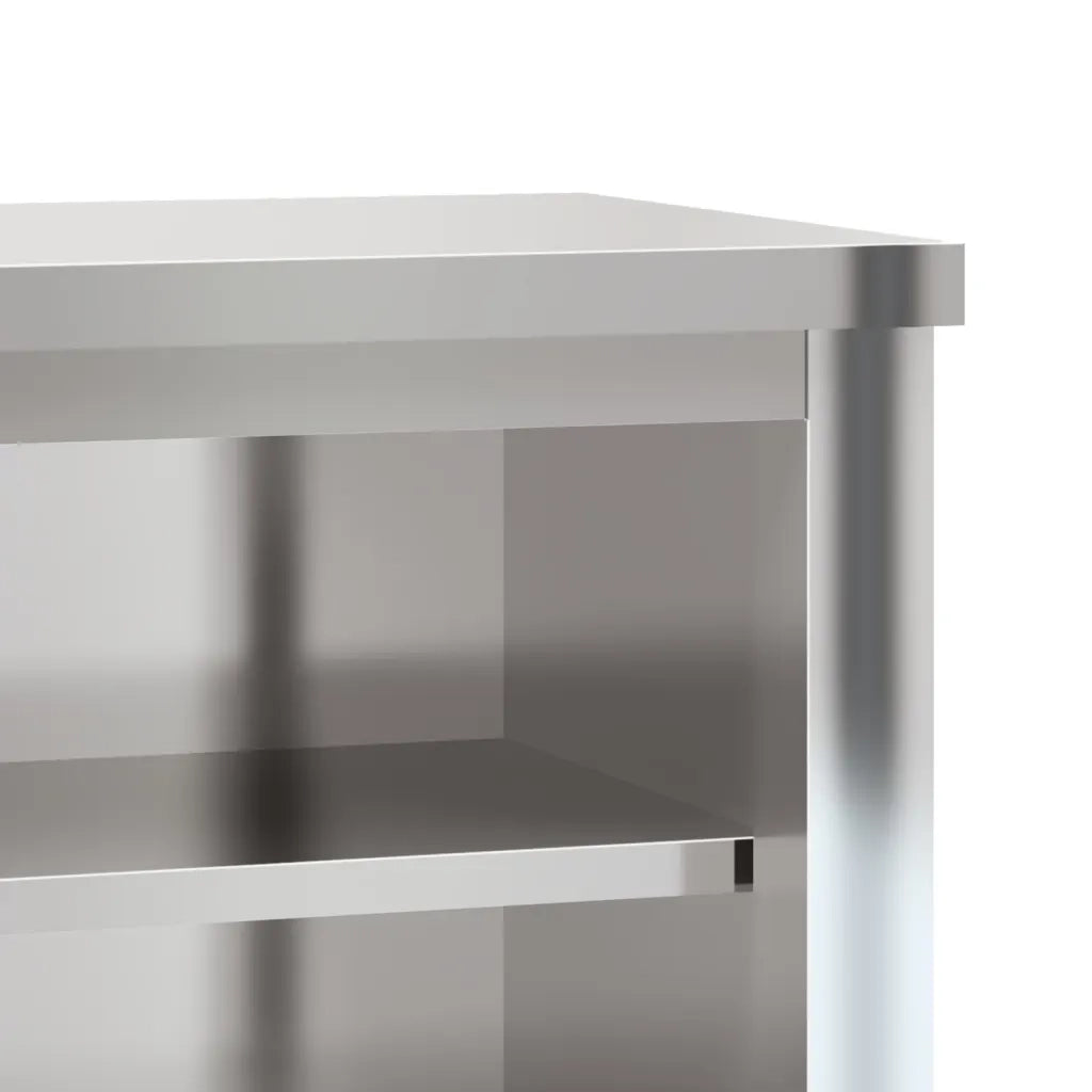 Mobile Cucina da Parete con Ripiani-Armadi sospesi per Cucina in Acciaio Inossidabile 442571