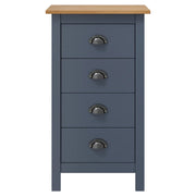 Credenza Hill Grigia 46x35x80 cm in Legno Massello di Pino 288913