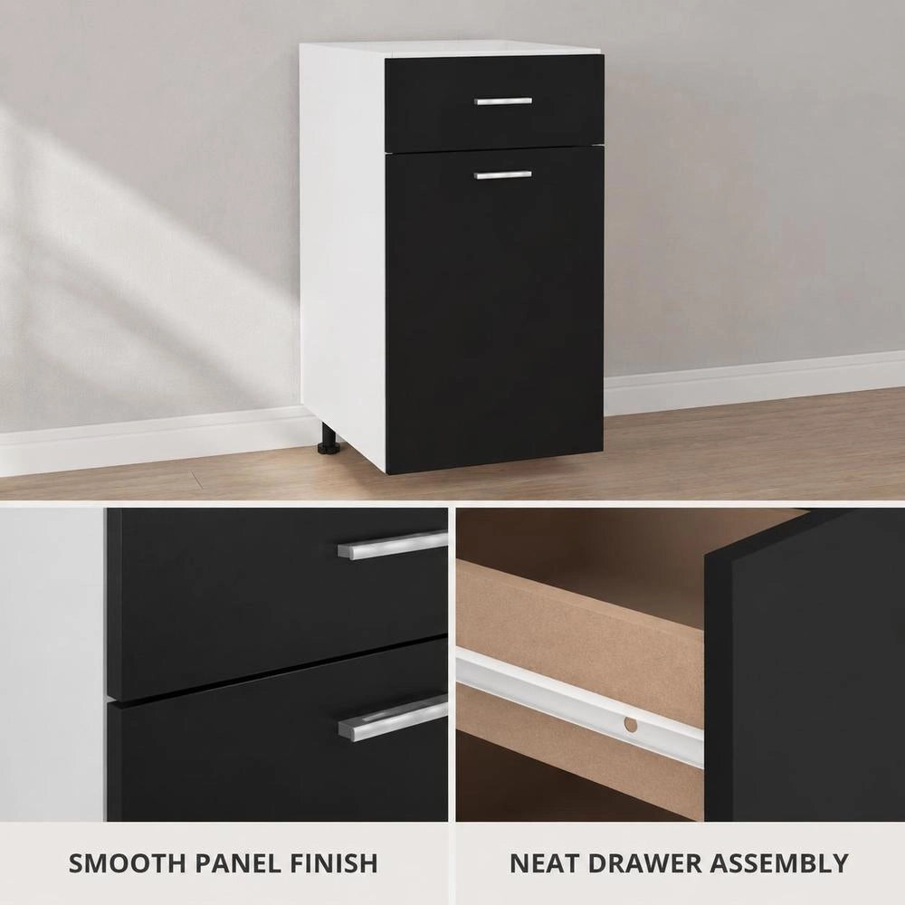 Drawer Unit Lyon Black 40x46x81.5 Cm Wood-based Material