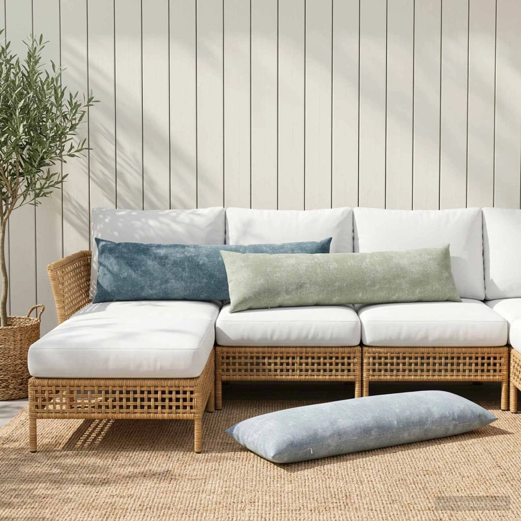 Federa HEERLEN Blu 40 x 145 cm Tessuto Chenille 908927