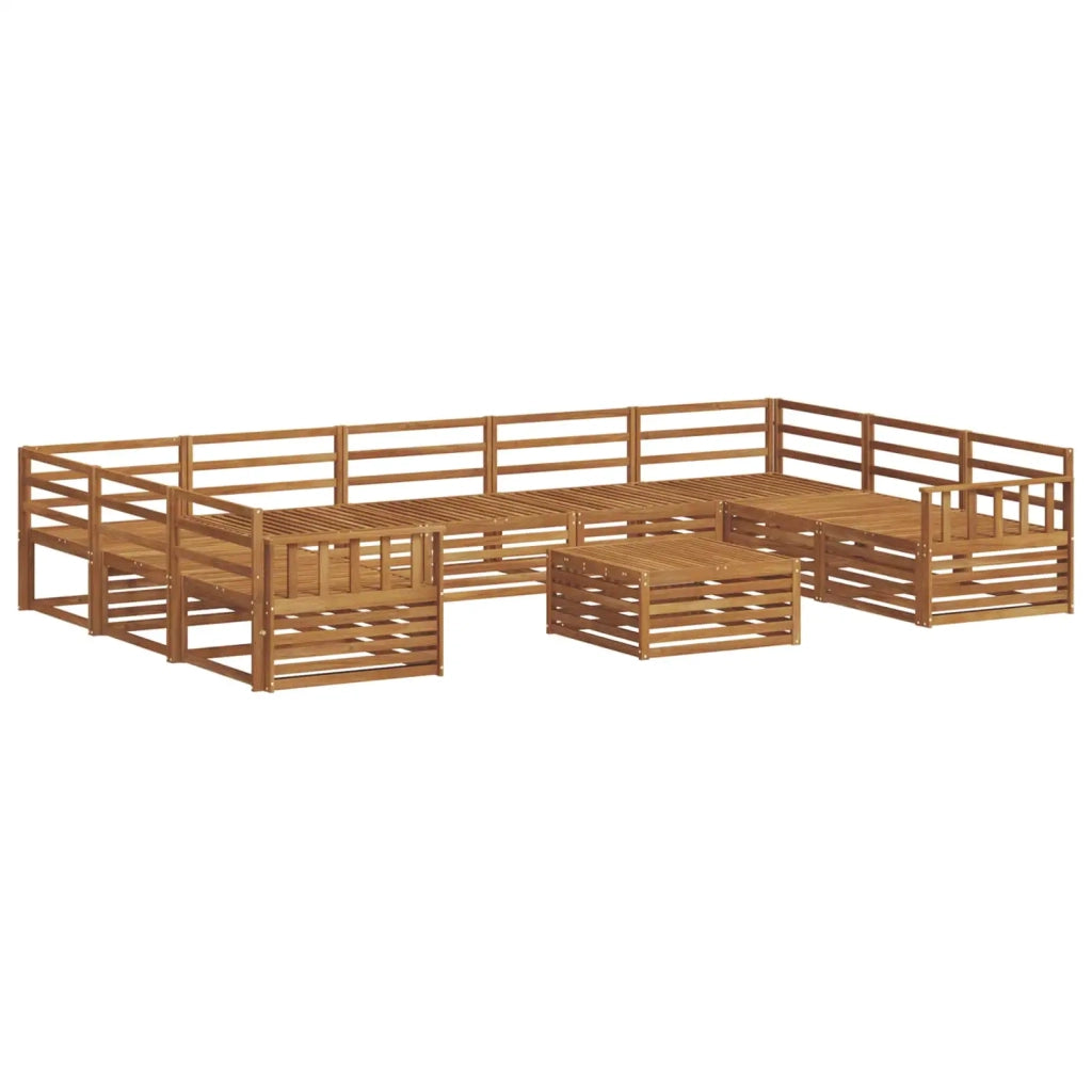 Set divani 10 pcs Naturale Legno di Acacia Massello 3374159