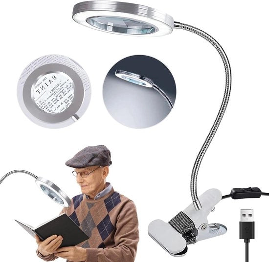 Verglassio con Illuminazione - Lampada di Ricerca - Verglassio a Led - Argento