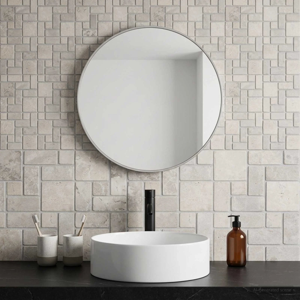Piastrelle Mosaico Crema 30 x 30 cm Marmo 42033525