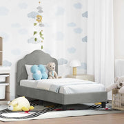Struttura letto per bambini con testata-Giroletto per bambini Grigio Chiaro Velluto 729476