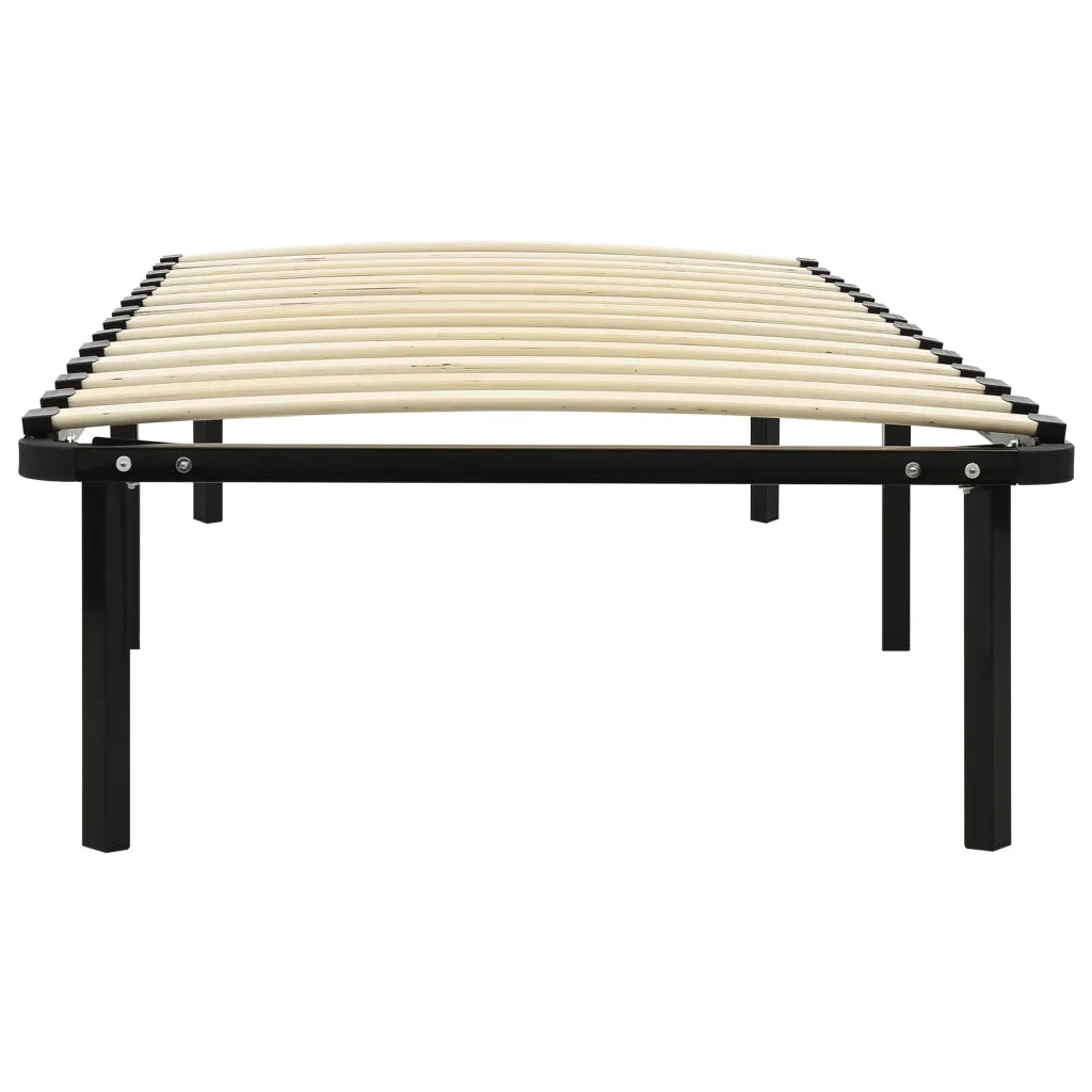 Letto singolo | Letto per adulti | Giroletto Nero in Metallo 100x200 cm