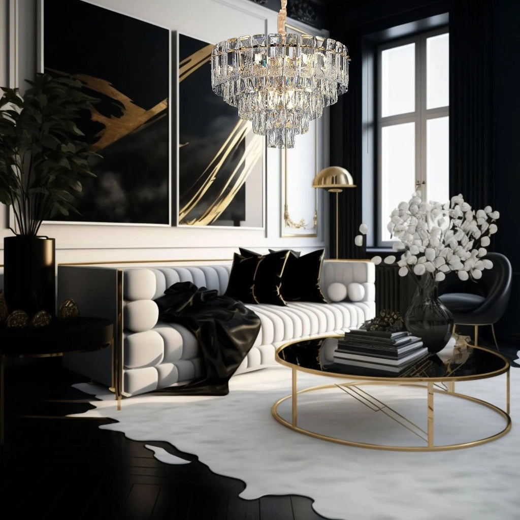 Lampada Cristal G056-cp 50cm Gold