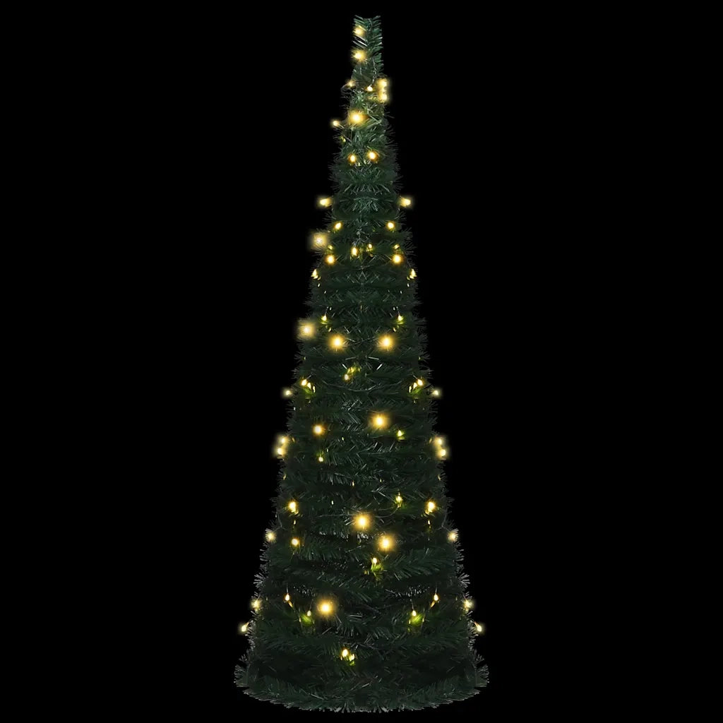 Albero di Natale | Decorazioni natalizie Artificiale Apribile Preilluminato Verde 180cm