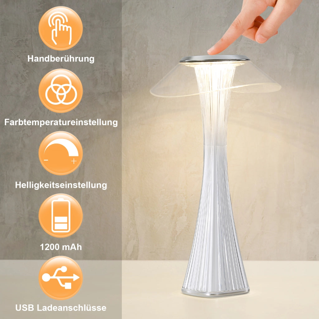 ZMH Lampada da tavolo LED touch dimmerabile 3000-6500K bianca per camera letto soggiorno