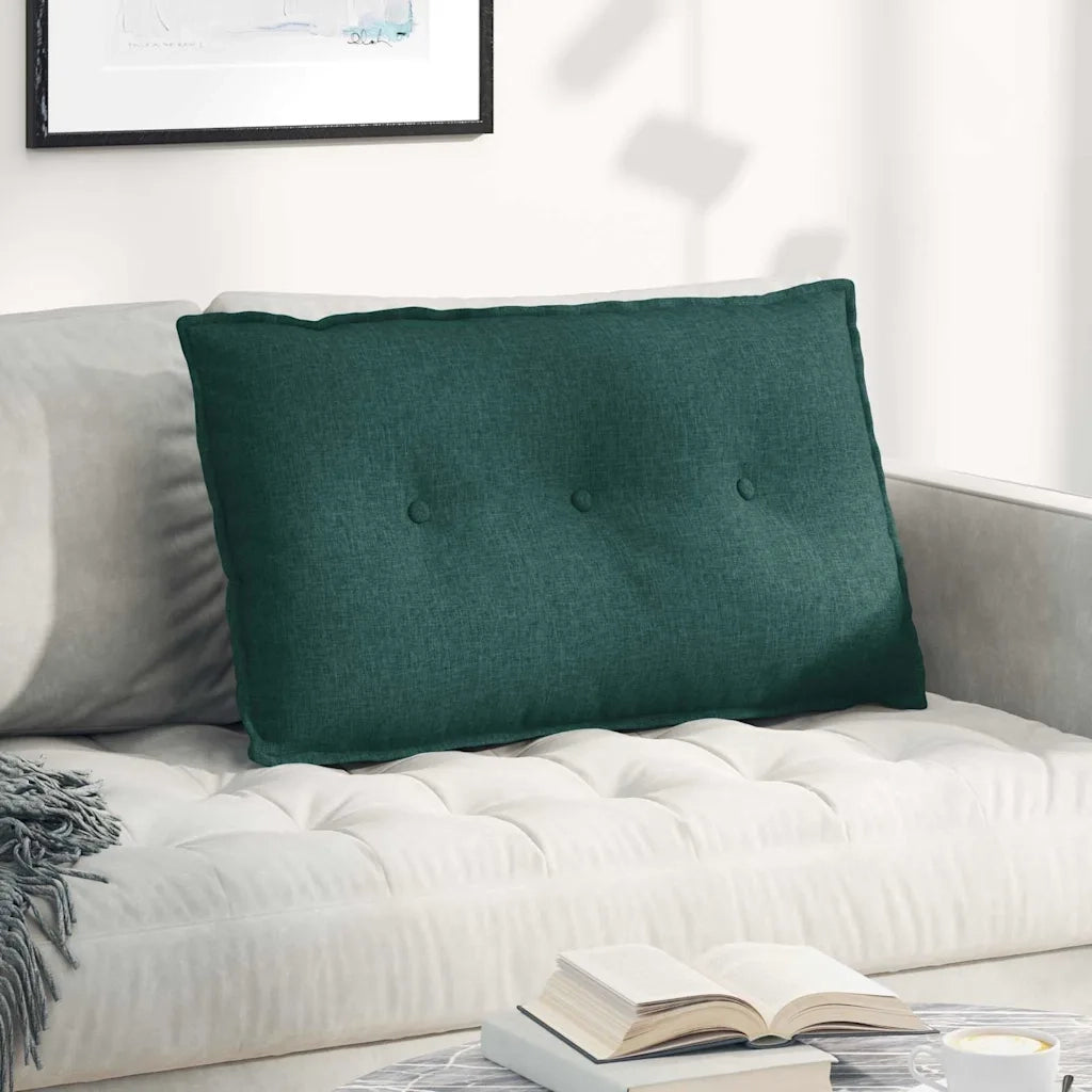 Cuscino per Schiena | Cuscino dorsale Verde Scuro 80 x 19 x 50 cm Tessuto