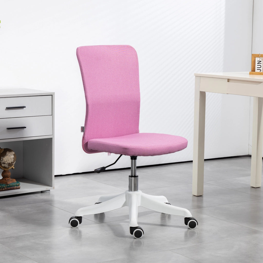 Sedia da Ufficio con Ruote e Altezza Regolabile ¨C zephmum ¨C Grigio Rosa 53x43x85-93 cm