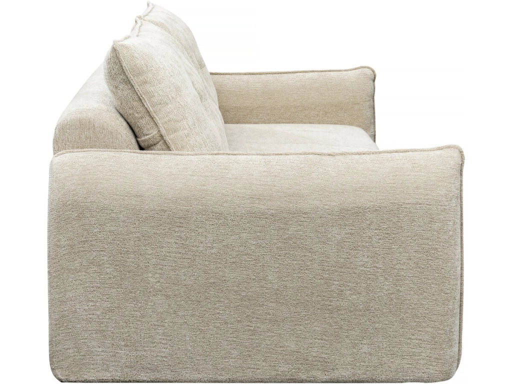 Divano dritto in tessuto texturizzato "Silvano" - 3 posti - Beige