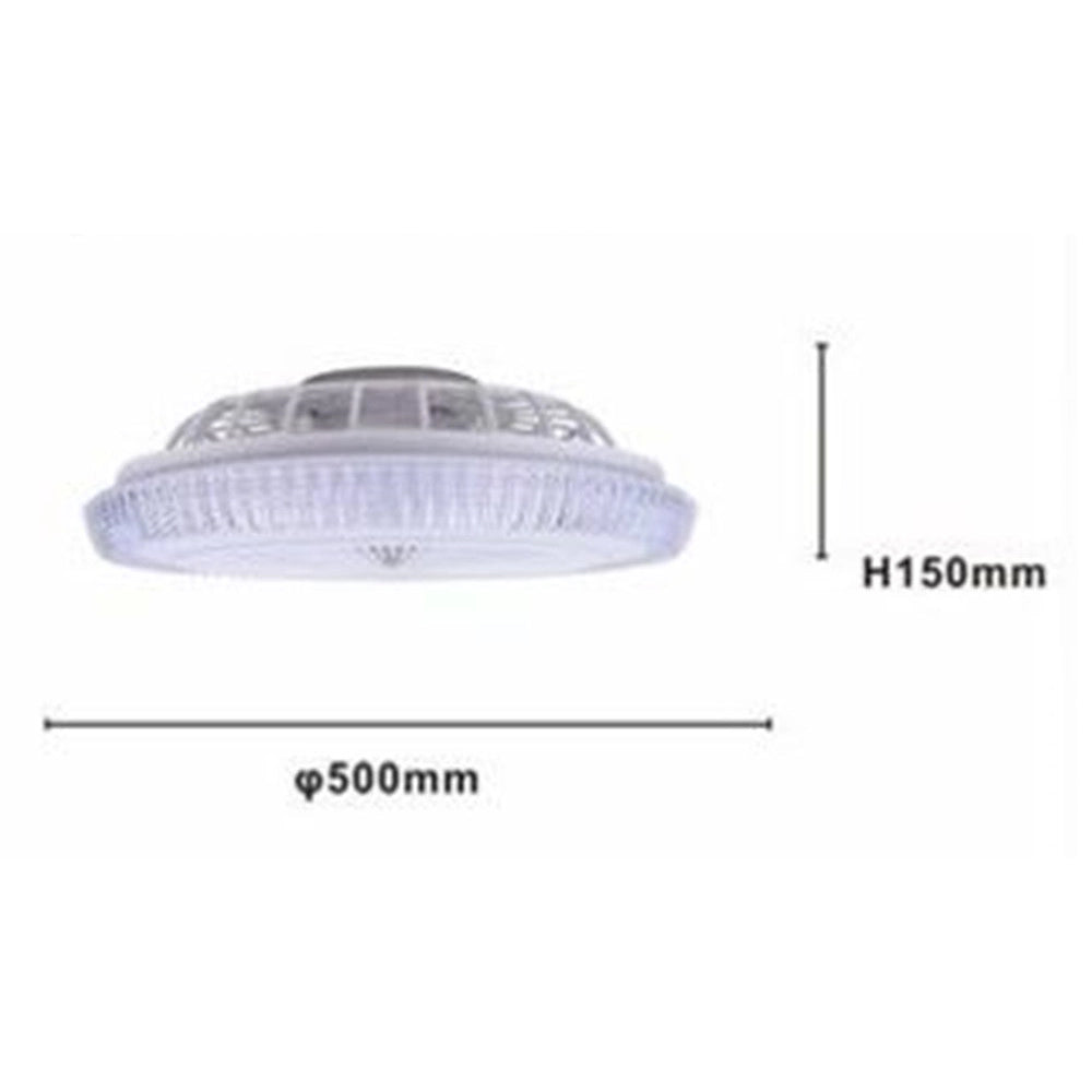 Trade Shop - Plafoniera Soffitto Led Lampadario Con Ventilatore Telecomando Luce 3000-6500k 42279 -