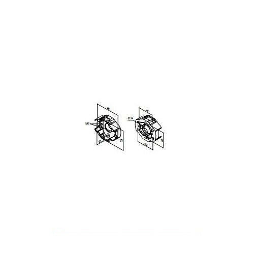 SUPPORTO IN ALLUMINIO 2 FORI INTERASSE 48 M6 E 60MM ERA M Ø 45MM NICE 535.10092