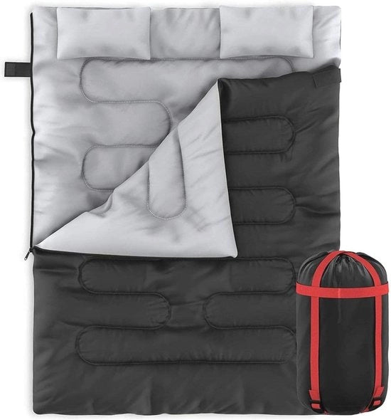 Sacco da Campeggio Queen Size Trasformabile in 2 Singoli - Ideale per Campeggio e Escursioni