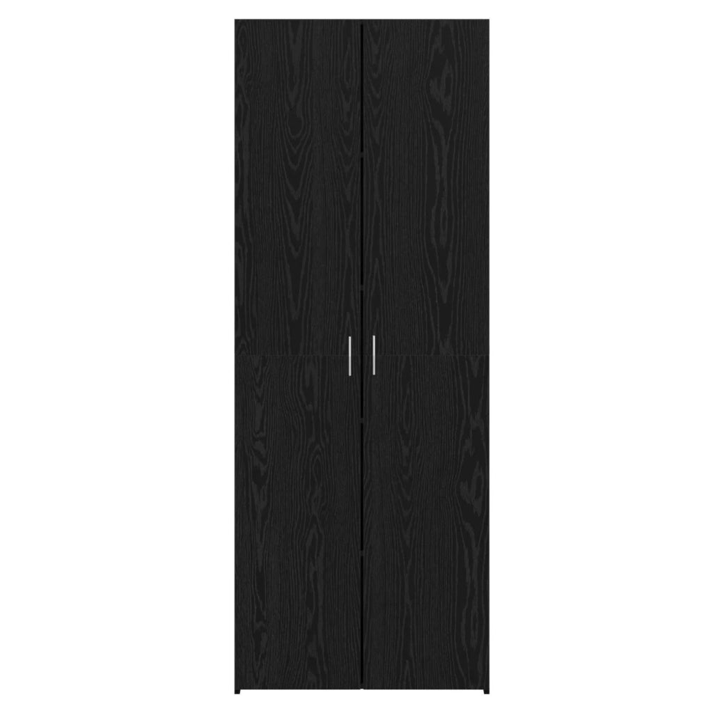 Credenza 2 pz | Madia | Buffet da pranzo | Armadio da pranzo Rovere Nero 70 x 42,5 x 185 cm