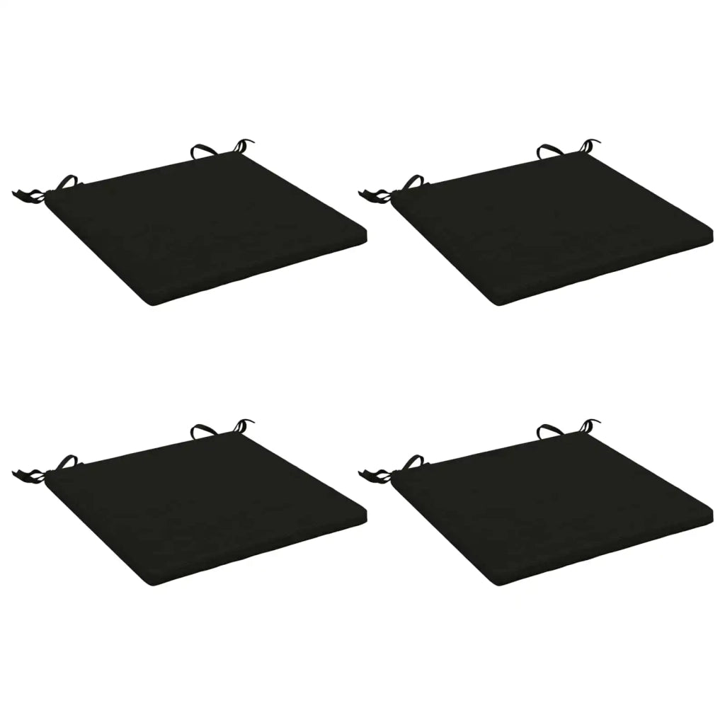 Cuscini per Sedia in 4 Pezzi SOEST 4 pz 100% Poliestere Nero 944331