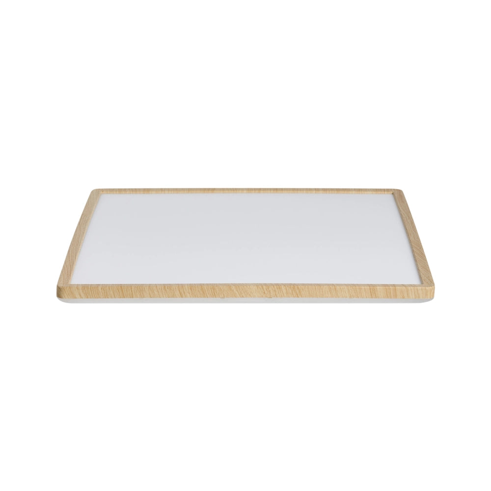Plafoniera LED Marrone Chiaro in Materiale Sintetico Quadrata 42 cm Pannello Luminoso LED a Filo Soffitto con Telecomando