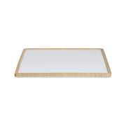 Plafoniera LED Marrone Chiaro in Materiale Sintetico Quadrata 42 cm Pannello Luminoso LED a Filo Soffitto con Telecomando