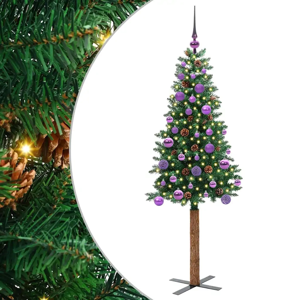 Albero di Natale snodato con 150 LED con supporto-Albero Natalizio Verde 150 cm 631439
