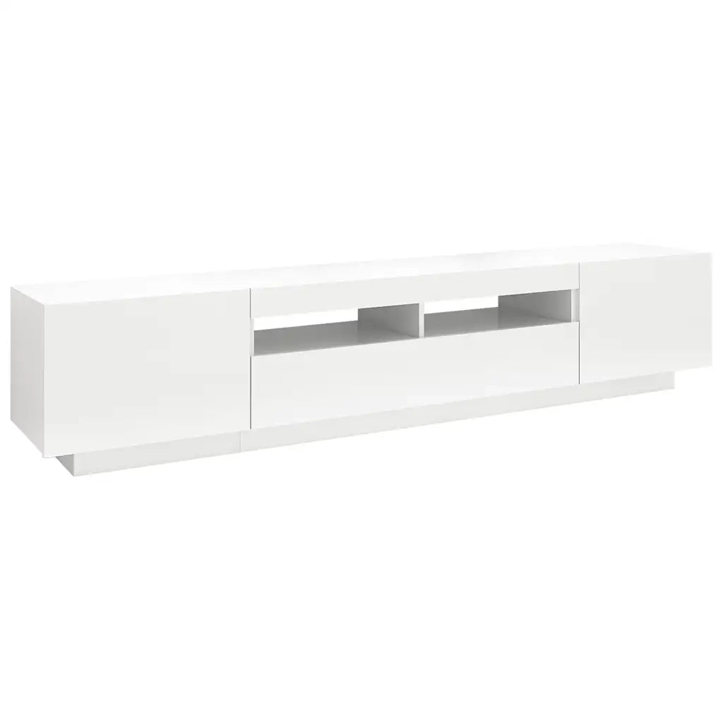 Mobile TV | Armadietto TV | Mobile Porta TV con Luci LED Bianco 200x35x40 cm
