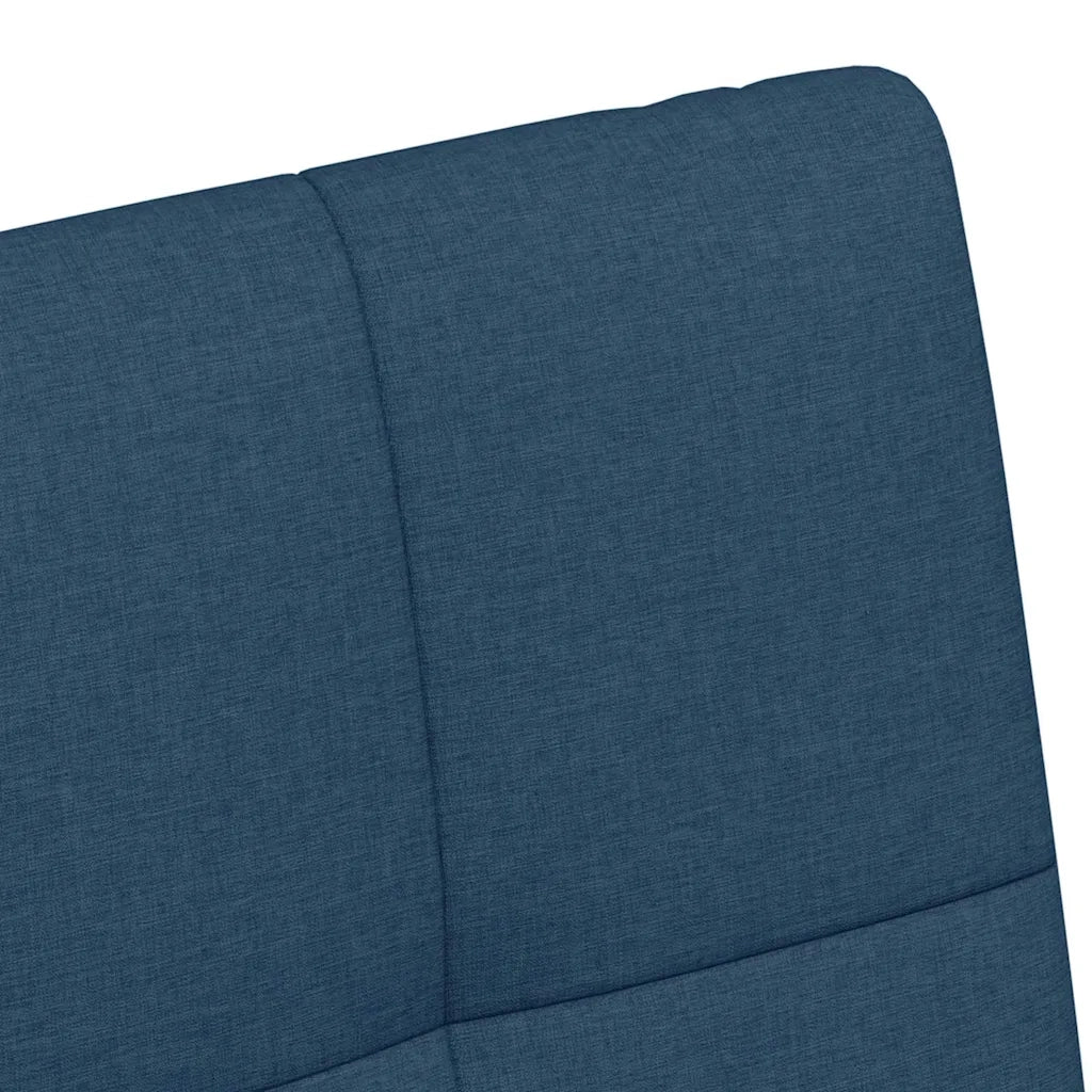 Sedie da Pranzo con Ruote 2 pcs Blu 58 x 65 x 94 cm Tessuto