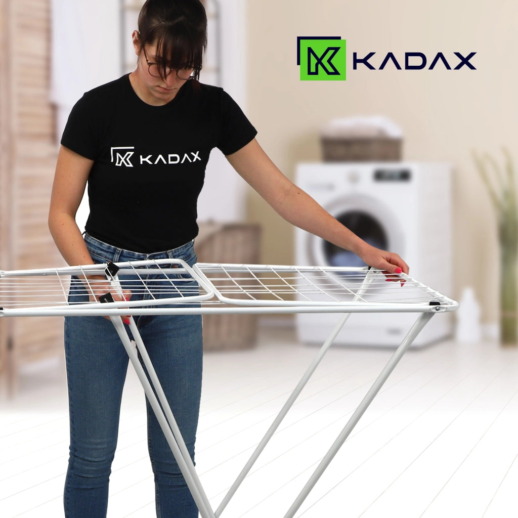 Stendibiancheria verticale KADAX, stabile, 182 cm, pieghevole, grande