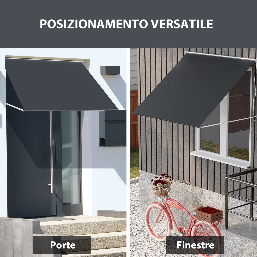 Tenda da Sole Bracci Manuale ¨C zephmum ¨C Grigio 150x120 cm