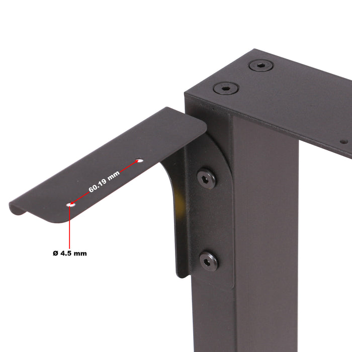 Base per panche verniciatura a polvere nero 40x43cm Telaio quadrato panca