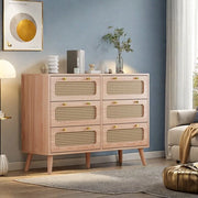 Armadio a 6 ante - Materiale Naturale - Sistema di Magazzino a Strati - Organizzatore - 6 ante