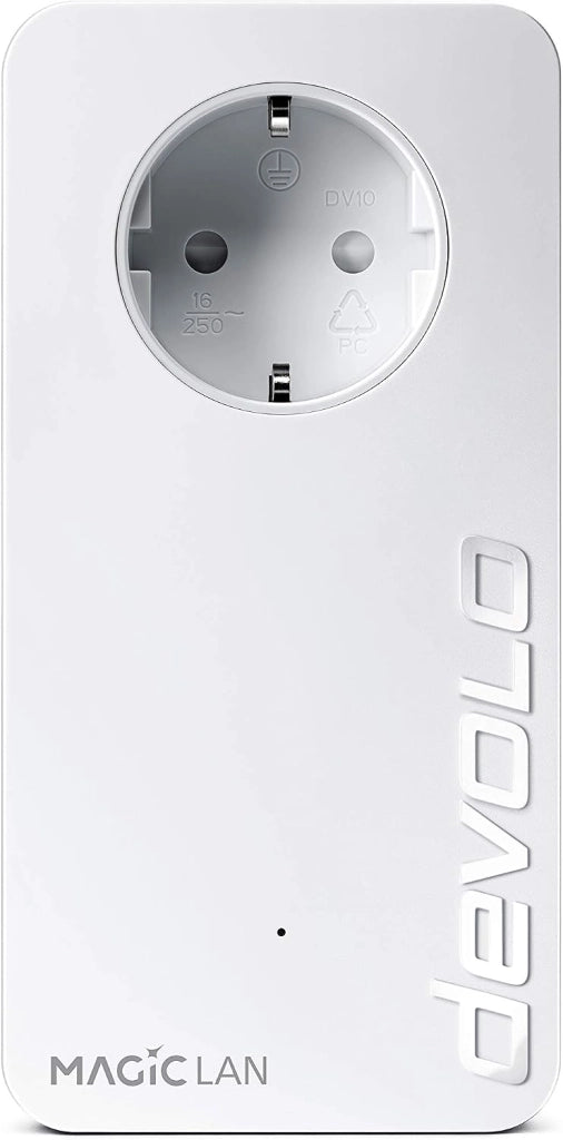 Magic 2 LAN triplo adattatore complementare per una rete domestica stabile tramite cavi di corrente, tecnologia G.hn, 3 connessioni LAN Gigabit, bianco