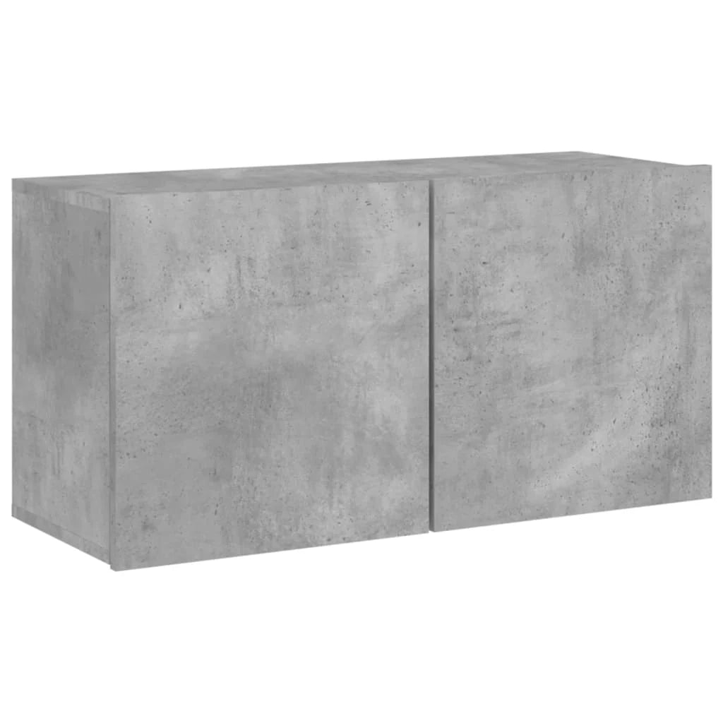 Mobile TV multimediale scaffale TV mobile TV sala da pranzo soggiorno camera da letto 5 pezzi legno ingegnerizzato grigio 02_0029259