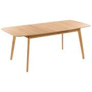 Tavolo da pranzo in legno di rovere chiaro 150/190 x 90 cm allungabile con gambe in legno Stile scandinavo