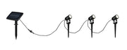 Faretto solare LED triplo nero alluminio IP44 OBIDOS RL