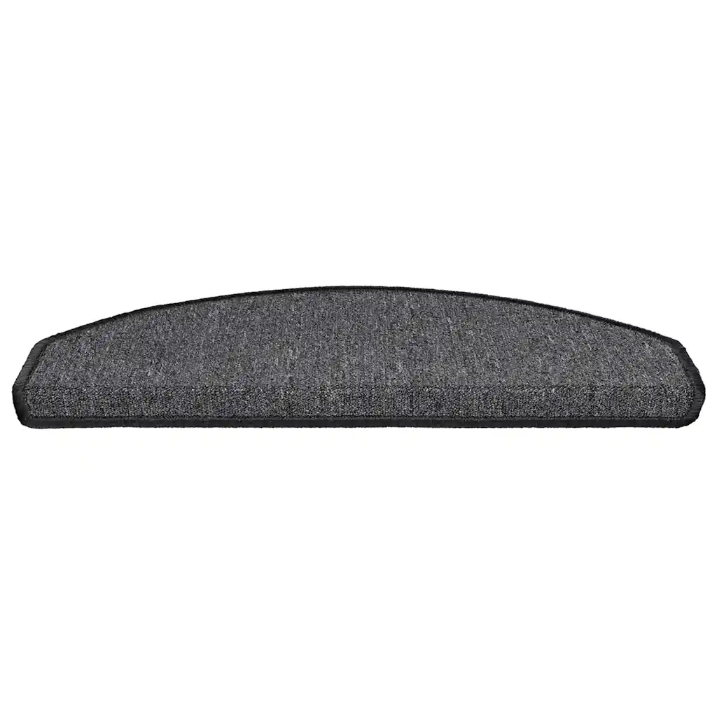 Tappetini per scale 30 pz 65x24x4 cm Antracite Semicircolari Grandi