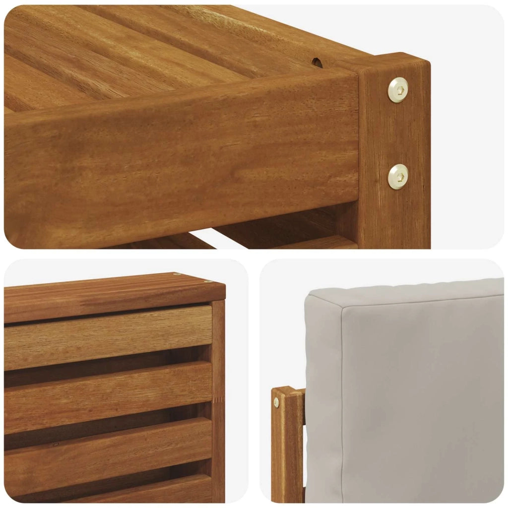 Set divano sezionale con cuscino 8 pcs Grigio Naturale e Chiaro 3375216