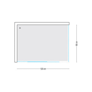 Ogomondo cabina doccia slide 2 lati trasparente 120x90 + piatto doccia acrilico